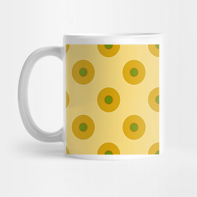 Mustard yellow vintage duplo dots by YamyMorrell